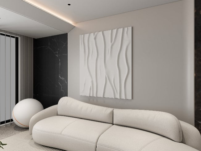 3D Minimalist Waves wall art