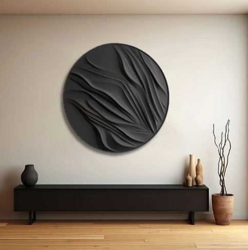 3D Draped Effect round wall art