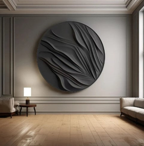 3D Draped Effect round wall art