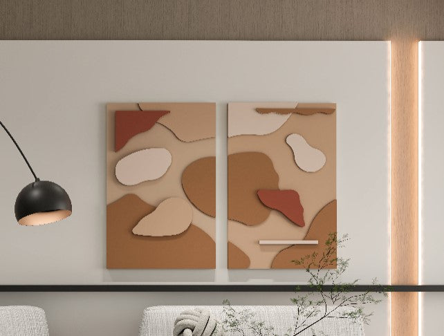 3D Abstract Wall Art – Home Decor Sculpture - (Set of 2)