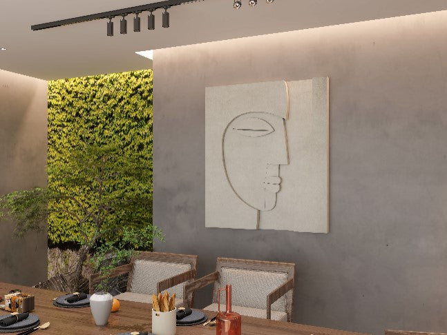 3D Minimalist Face wall art