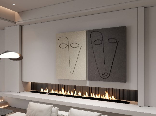 3D Abstract Wall Art – Home Décor Sculpture - (Set of 2)
