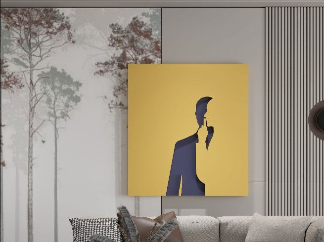 Man Minimalist wall art
