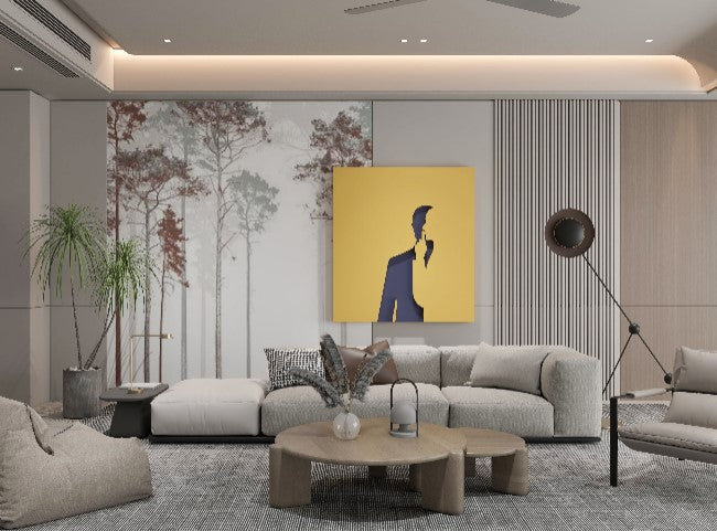Man Minimalist wall art