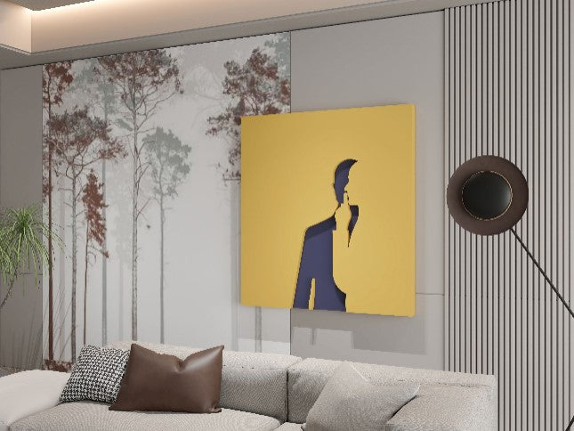Man Minimalist wall art