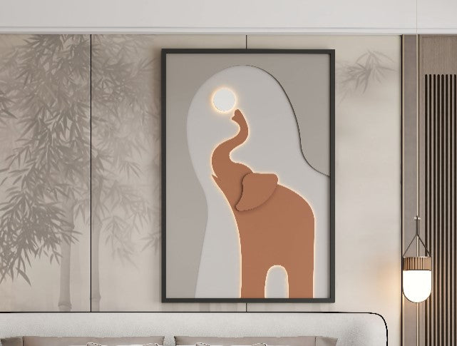 Elephant 3D Wall Art