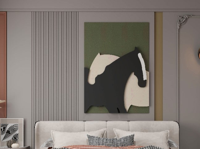 2 horse 3D Wall Art