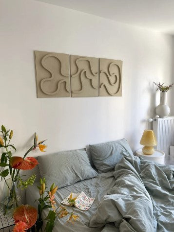 Abstract modern texture wall art(Set of 3)