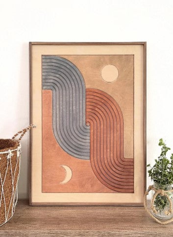 Day and night Sun and Moon Wall art