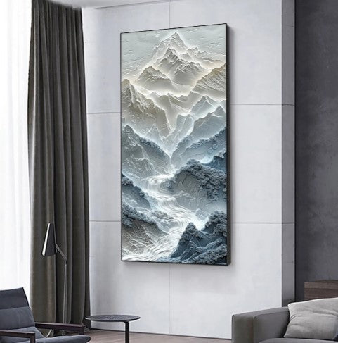 Abstract mountains nature wall art