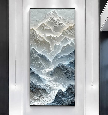 Abstract mountains nature wall art