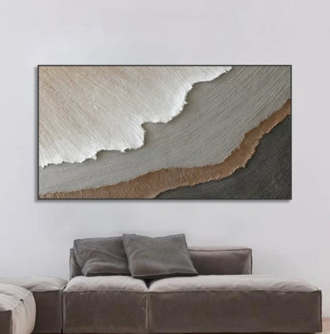 3D Minimalist Ocean texture wall art