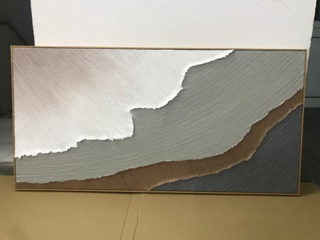 3D Minimalist Ocean texture wall art
