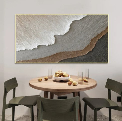 3D Minimalist Ocean texture wall art