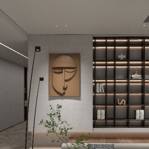 Minimalist modern 3D face wall art