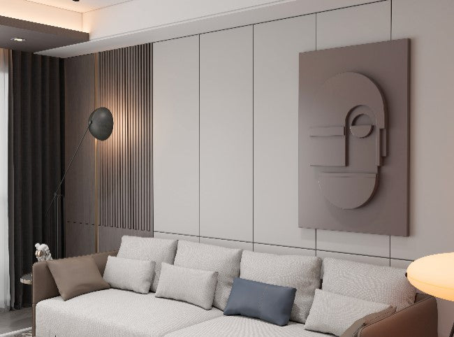 Minimalist 3D face wall art