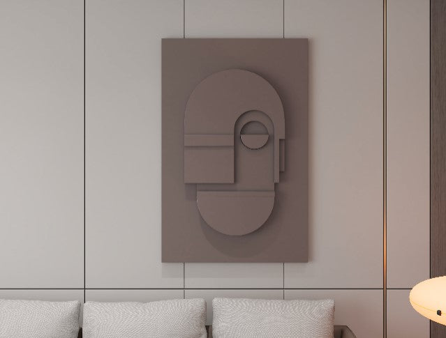 Minimalist 3D face wall art