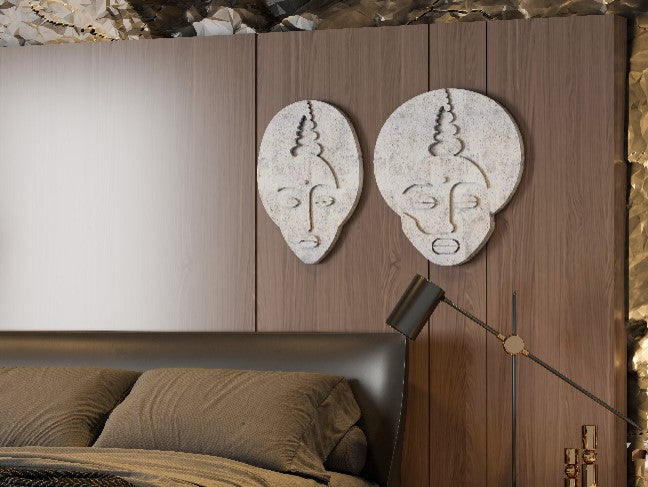 Minimalist couple face 3D wall art( Set of 2)
