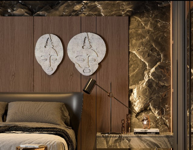Minimalist couple face 3D wall art( Set of 2)