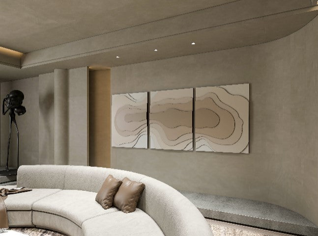 3D Abstract Relief Wall Art – Home Decor Sculpture( set of 3)