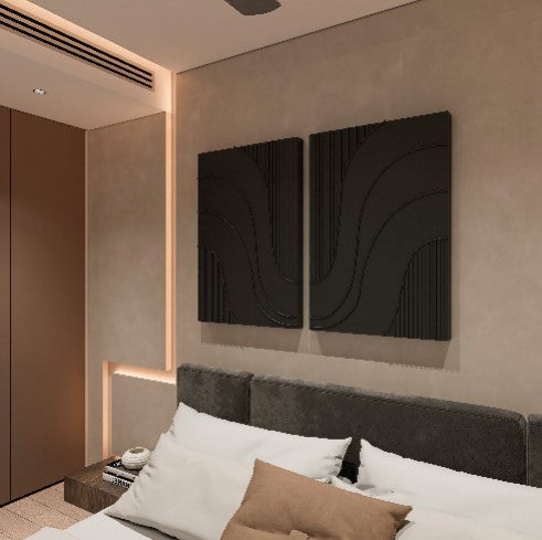 3D Abstract Wall Art  - (Set of 2)