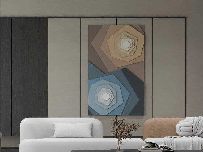 Abstract colourful 3D Wall Art