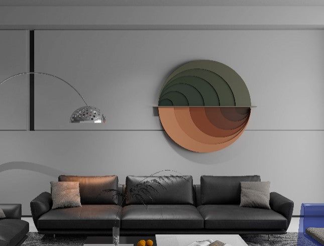 3D Draped Effect round wall art