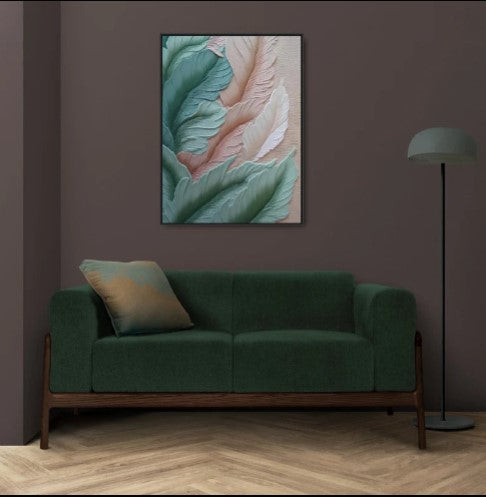 Colorful abstract Leafs 3D wall art