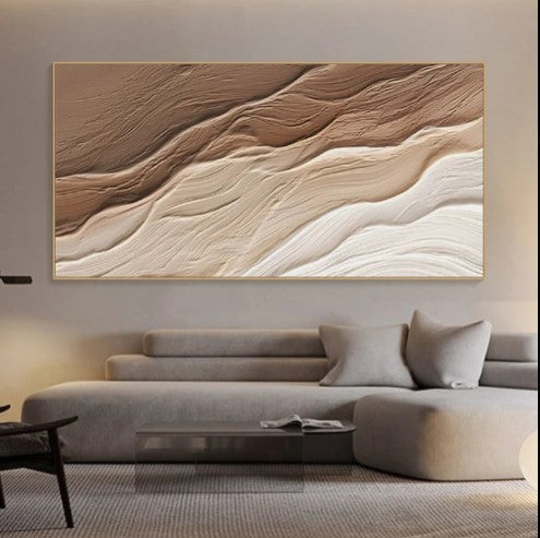 3D Minimalist Waves texture wall art