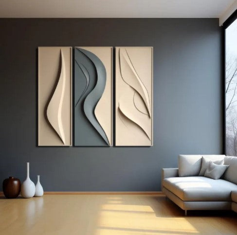 Abstract 3D Wall art (Set Of 3)