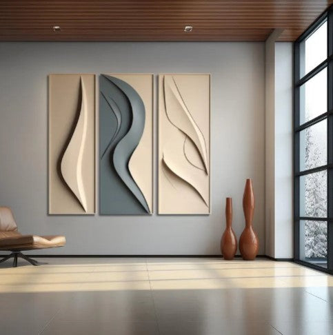 Abstract 3D Wall art (Set Of 3)