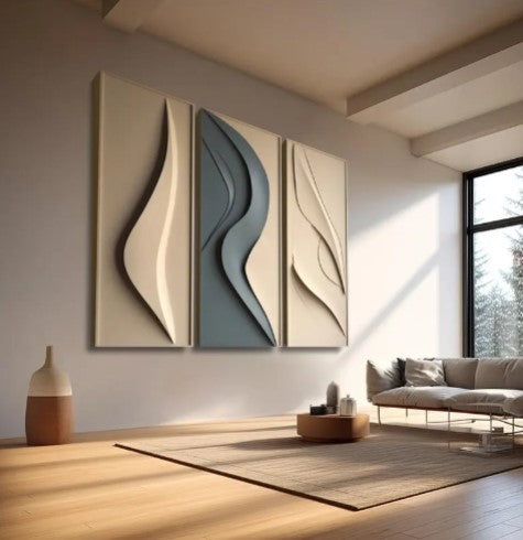 Abstract 3D Wall art (Set Of 3)