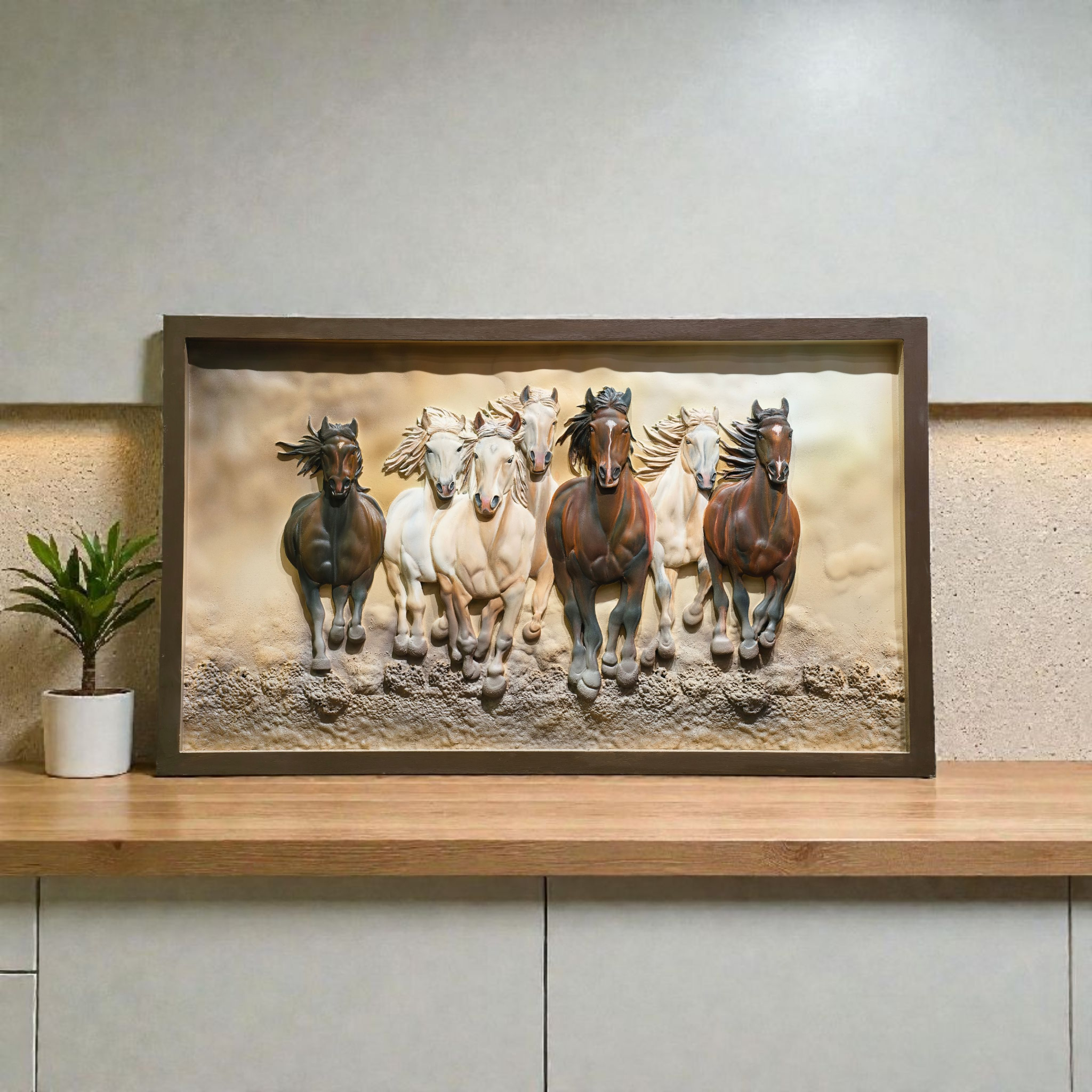 3D - 7 HORSES WALL ART