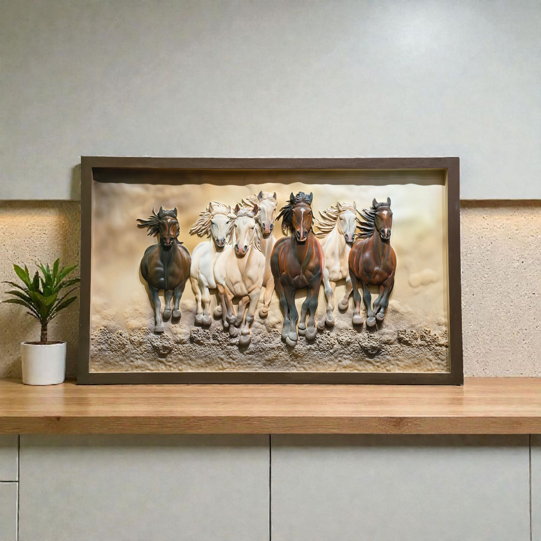3D - 7 HORSES WALL ART