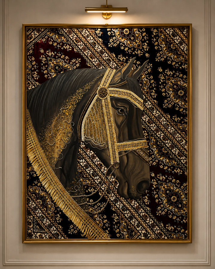 HORSE WITH RUG ART