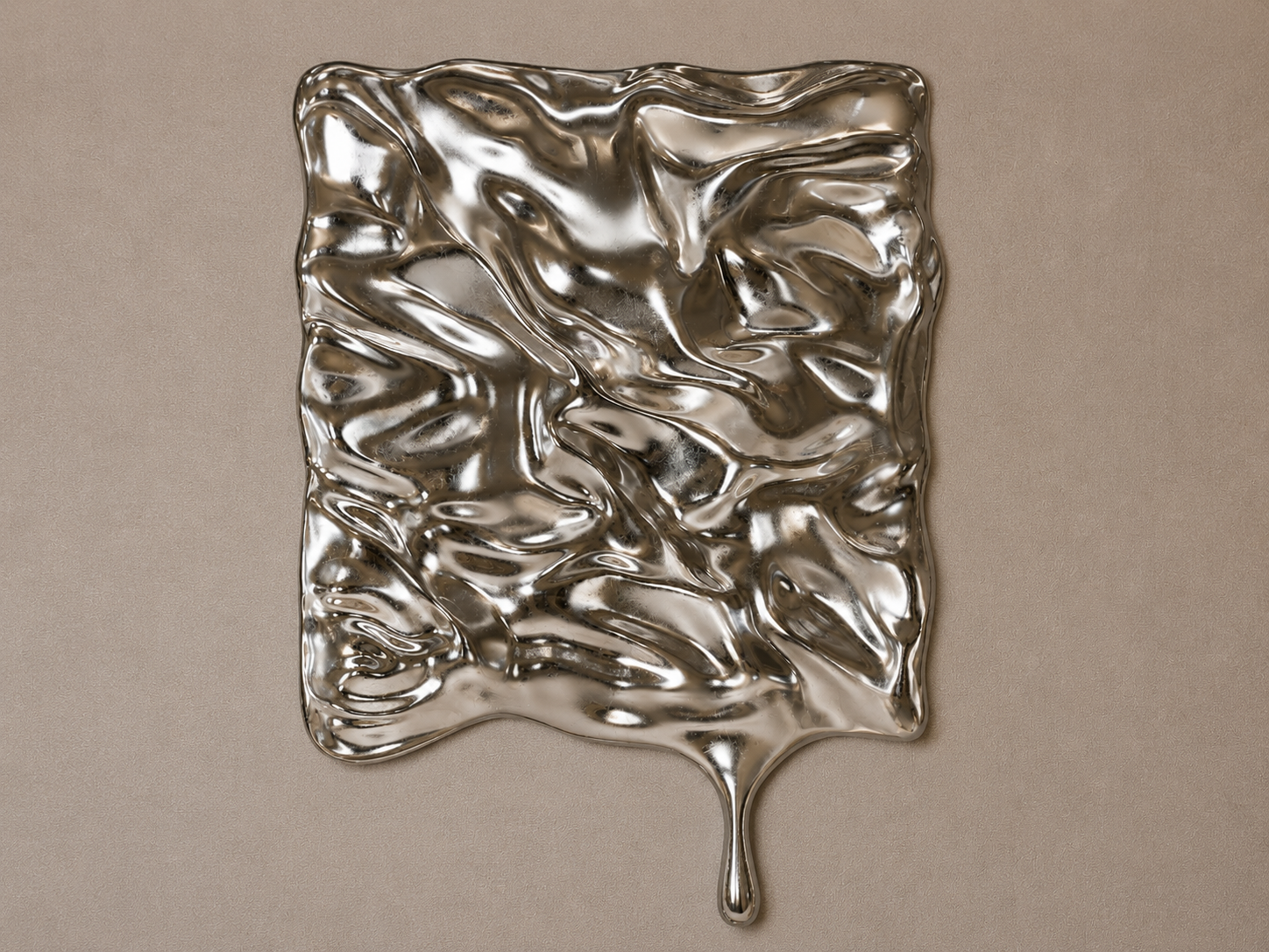 Liquid Reflection square silver