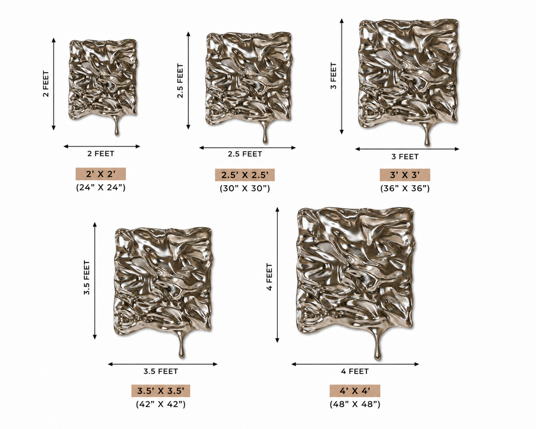 Liquid Reflection square silver