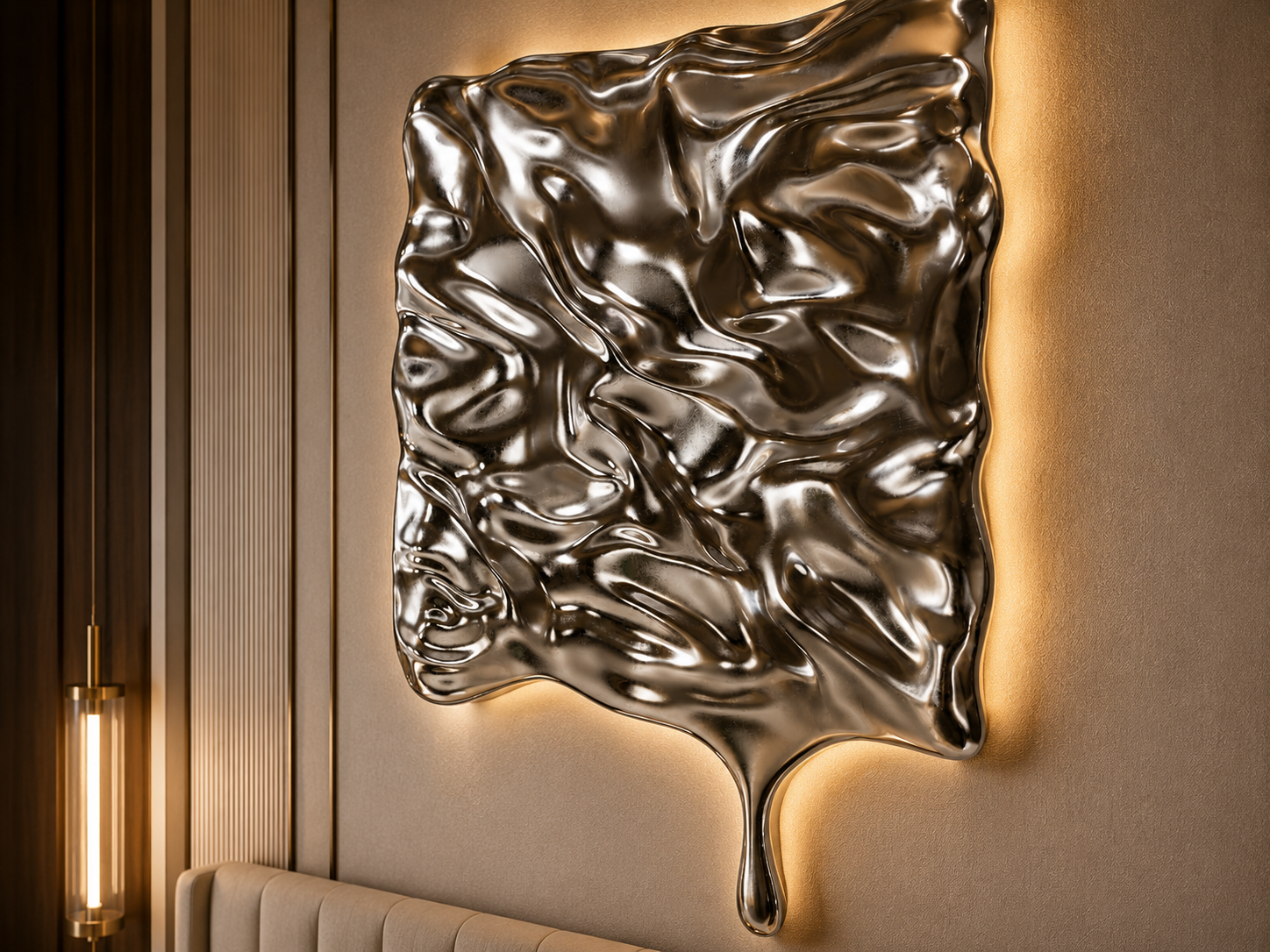 Liquid Reflection square silver