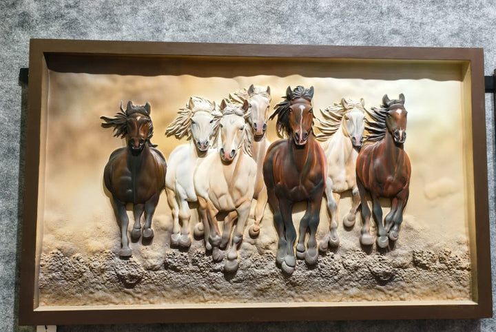 3D - 7 HORSES WALL ART